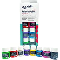 Pintura para Tela y Ropa Mont Marte Permanente y Lavable - 8 Colores x 20 ml - Pintura Textil Ideal para Personalizar…